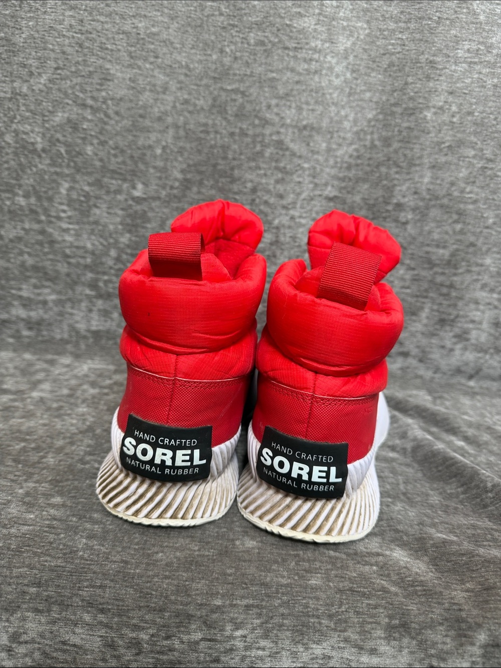Sorel Red Quilted Zip-Up Platform Sneakers - Picture 3 of 4